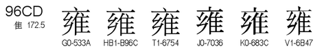 U+96CD